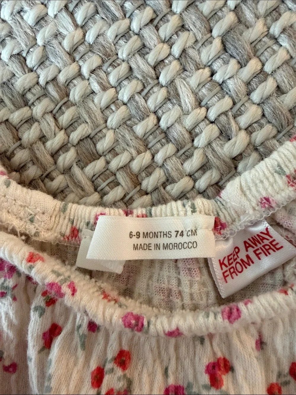 ZARA 6-9m baby girl floral onesie